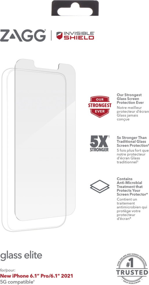 ZAGG InvisibleShield Glass Elite+ Tempered Glass offers advanced strength for maximum protection.