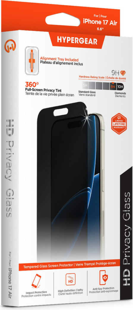 <p>The HyperGear Privacy Glass Screen Protector safeguards devices against drops, scratches, and bumps while providing 4-way privacy, keeping the screen visible only to its user.</p>