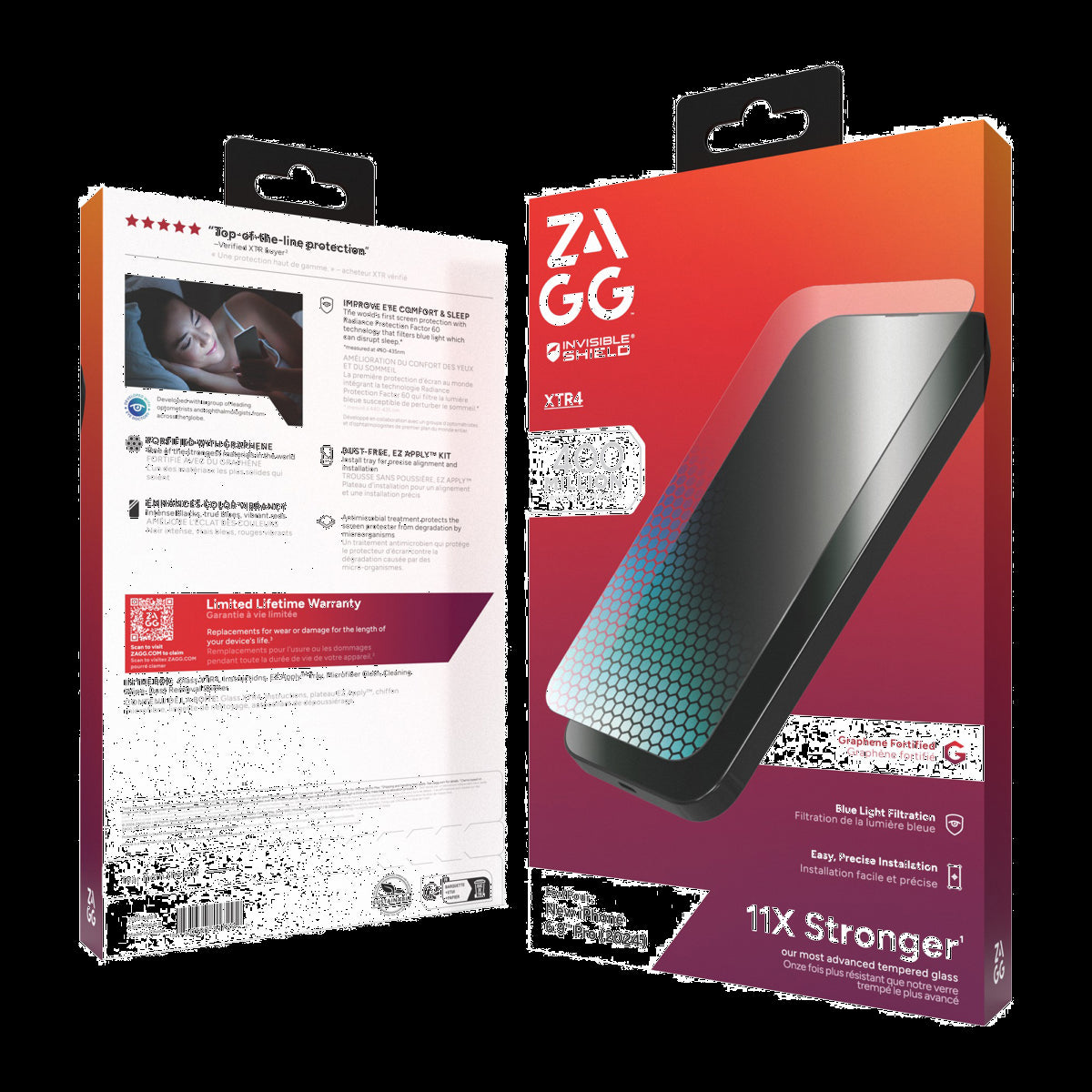 <p>Made with Graphene, ZAGG’s InvisibleShield Glass XTR4 Screen Protector features blue light filtration and strong, advanced screen protection.</p>