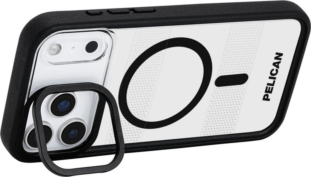 Étui Pelican Protector MagSafe avec support pour iPhone 17 Pro Max - Transparent