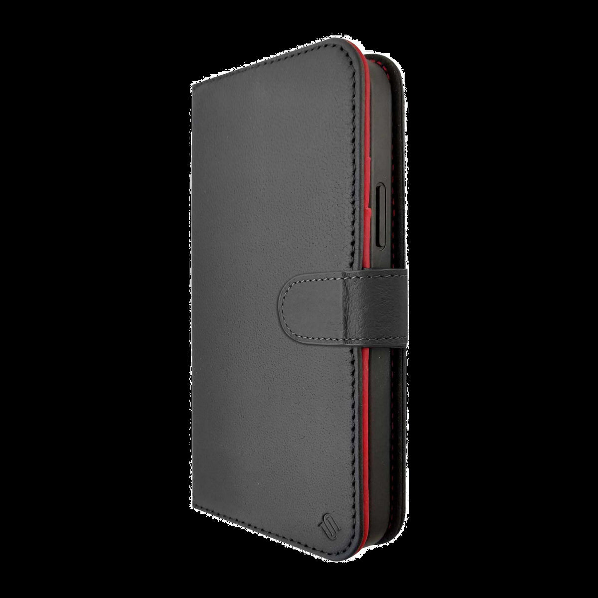 iPhone 15/14/13 Uunique 2-in-1 Leather Folio & Detachable Back MagSafe Case - Black/Red