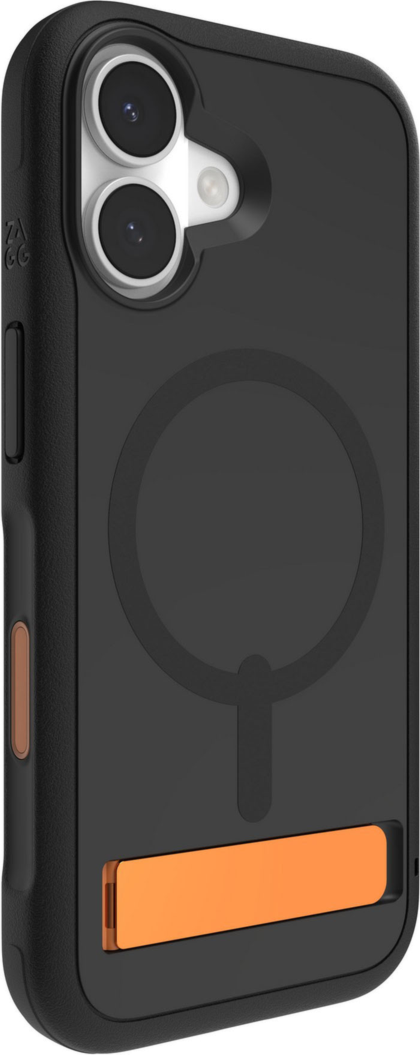 iPhone 17 ZAGG Graphene Sedona Snap Kickstand Case - Flood Black/Orange