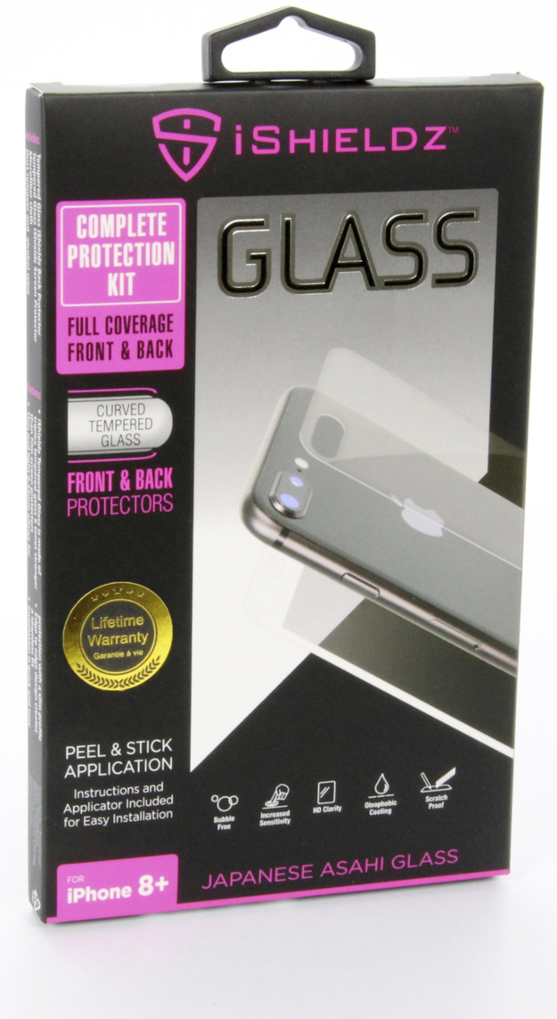iPhone 8 Plus 360 Tempered Glass Screen Protector (Front &  Back) - White