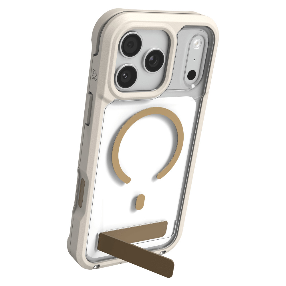 ZAGG - Rainier Snap MagSafe Case with Kickstand for Apple iPhone 18 Pro Max/17 Pro Max - Sandstone