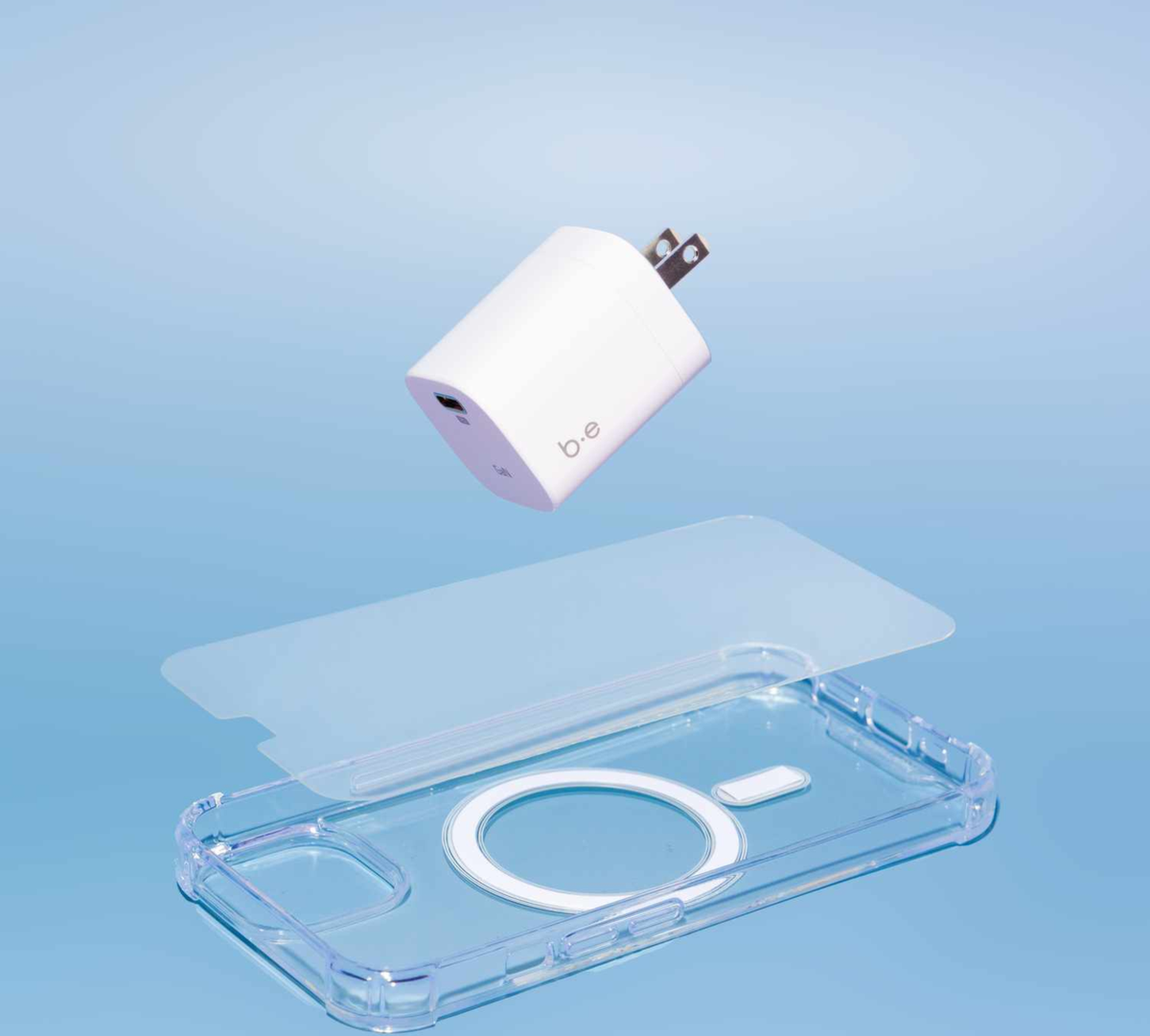 Blu Element BETPBMIP1611 Ensemble de Protection Totale MagSafe avec Chargeur 30W pour iPhone 16