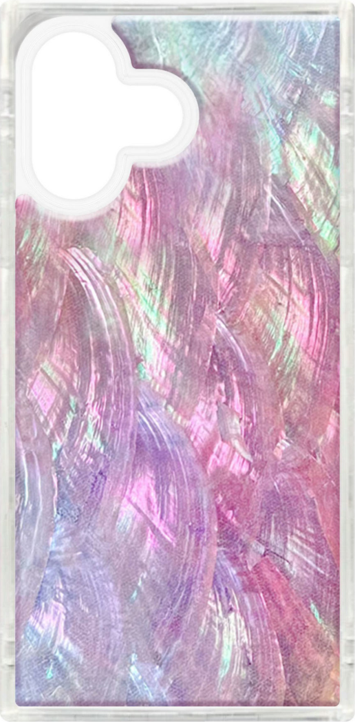 Flaunt - Square MagSafe Case for Apple iPhone 17 - Pink Mother of Pearl