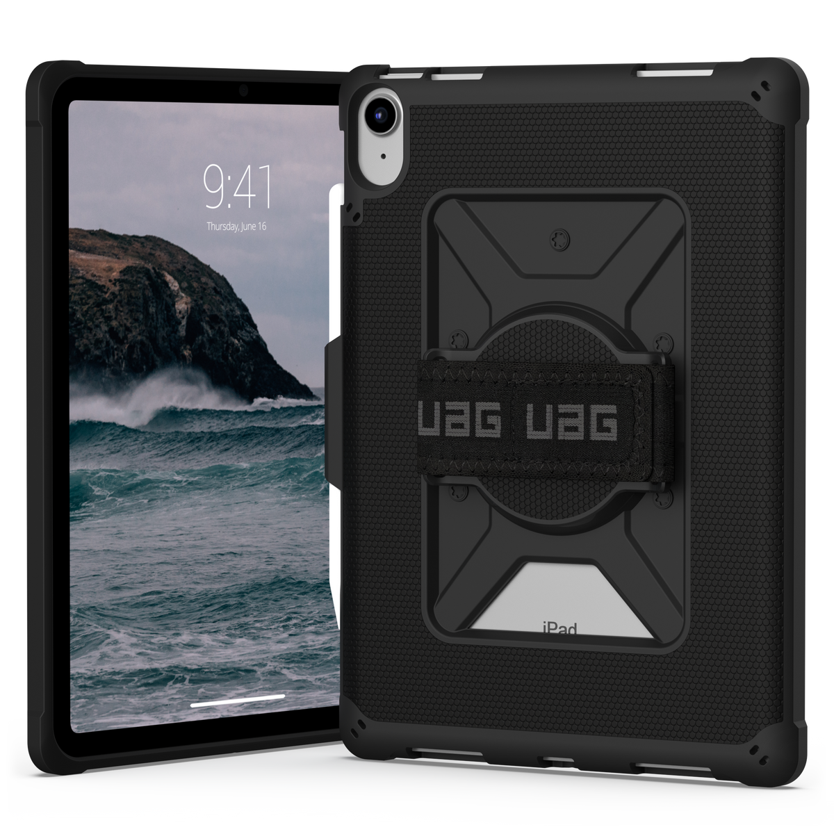 UAG étui de la série Metropolis avec dragonne - iPad 10.9 2022, noir