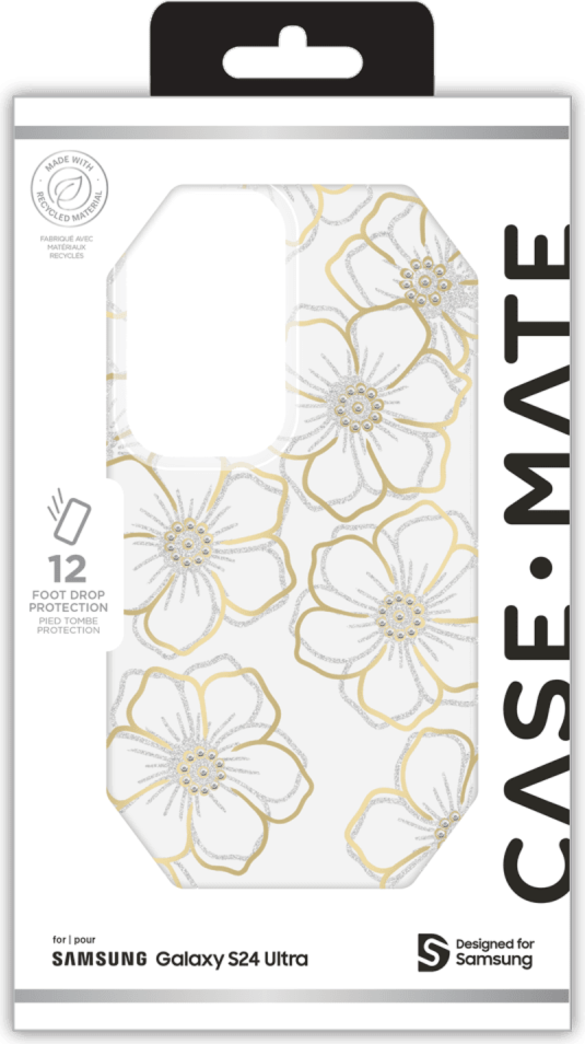 <p>The Case-Mate Floral Gems case features an eye-catching metallic foil floral design paired with recessed gemstones which beautifully compliments your device.</p>