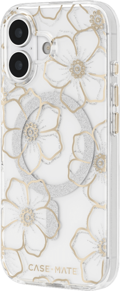 Case-Mate - Floral Gems MagSafe Case for Apple iPhone 17 - Gold