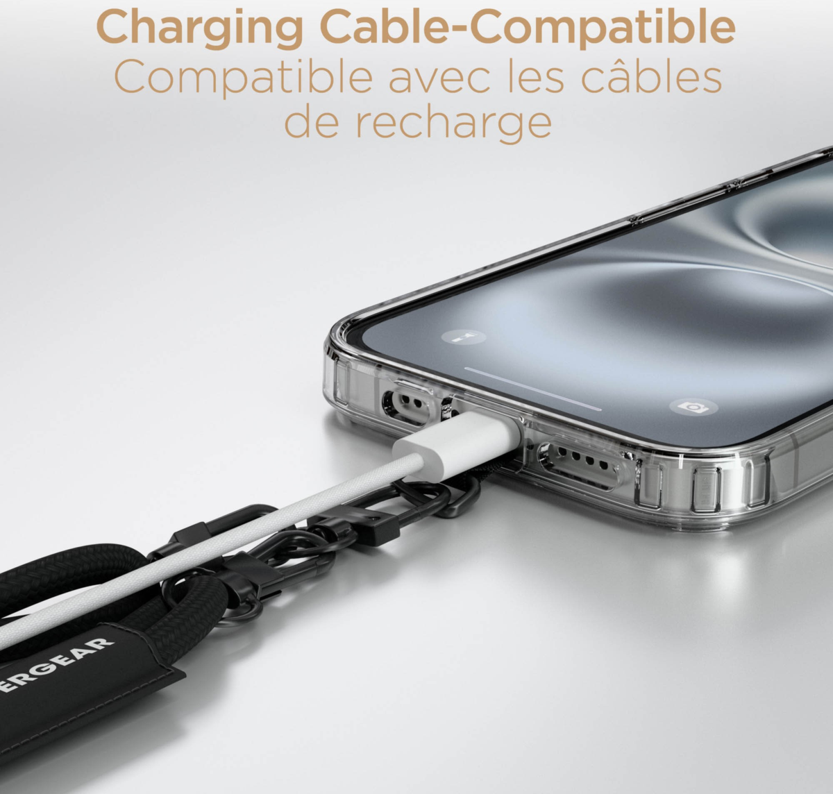 This HyperGear Universal Crossbody Phone Strap blends soft braided rope with polished gold metal accents for a chic, hands-free carry. It offers a secure, undroppable, and adjustable fit for any phone.