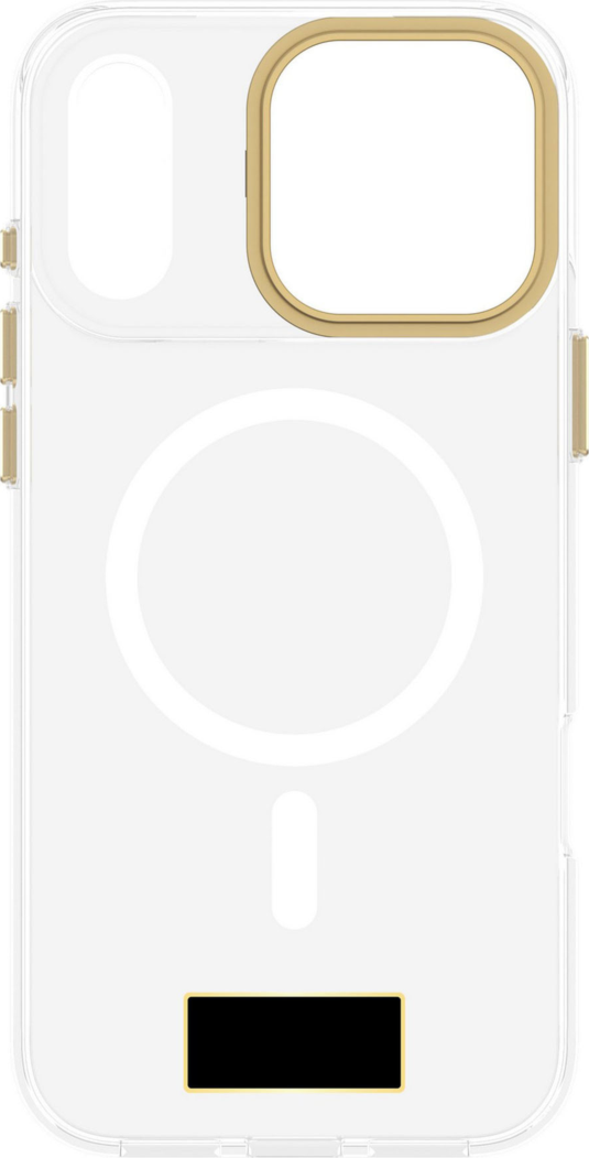 <p>With its built-in ring stand, the kate spade new York Protective MagSafe® phone case provides 12-foot drop protection. The clear design is accented with chic gold details.</p>