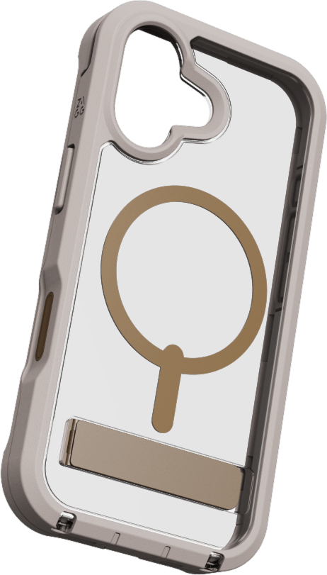 ZAGG - Rainier Snap MagSafe Case with Kickstand for Apple iPhone 17 - Sandstone