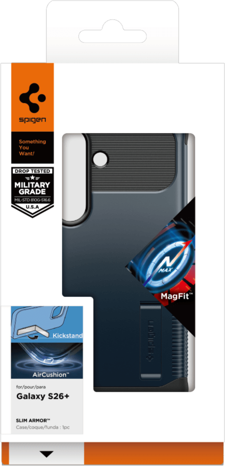Spigen - Slim Armor Case w/Magnets Metal Slate for Samsung Galaxy S26+