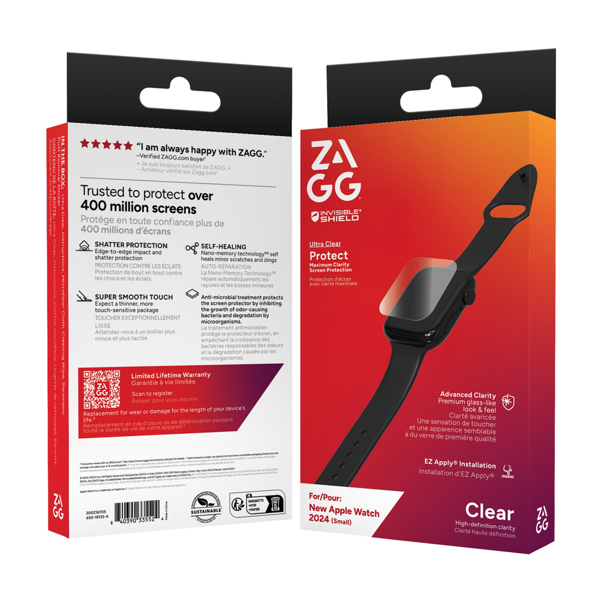 Apple Watch 42mm ZAGG InvisibleShield Ultra Clear Screen Protector