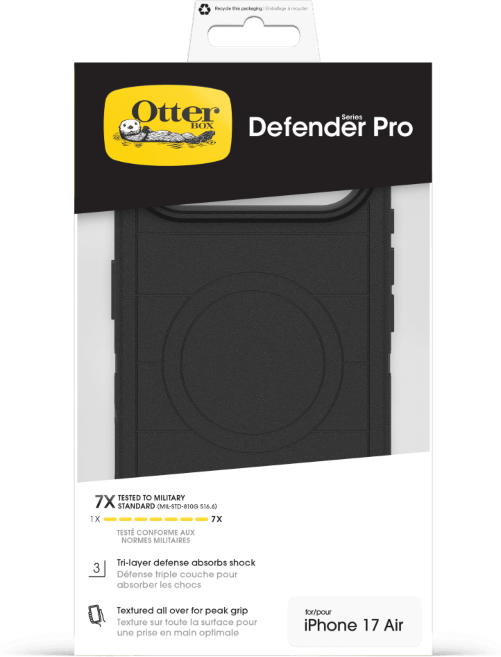 OtterBox - Defender Pro MagSafe Case w/Camera Control Black for iPhone Air