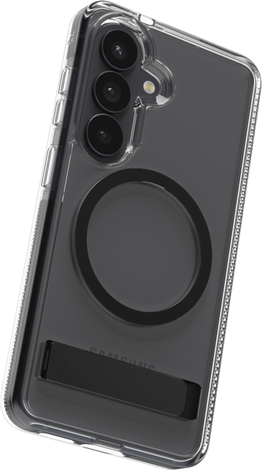 ZAGG - Santa Cruz Snap Case with Kickstand for Samsung Galaxy S26 - Black
