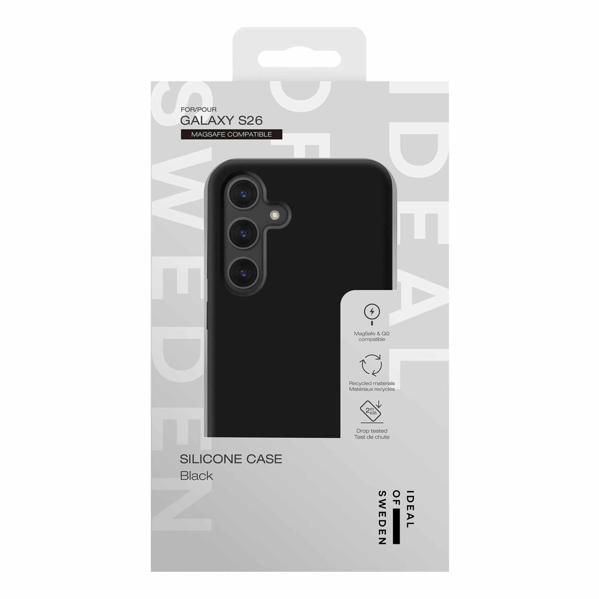 Ideal of Sweden IDSICMSS26PR01 Étui en Silicone avec Magnets Noir pour Samsung Galaxy S26