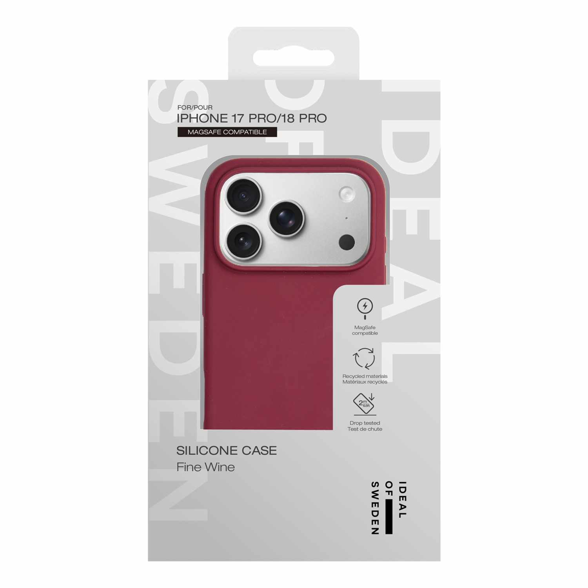 Ideal of Sweden - Silicone MagSafe Case Fine Wine for iPhone 18 Pro/17 Pro