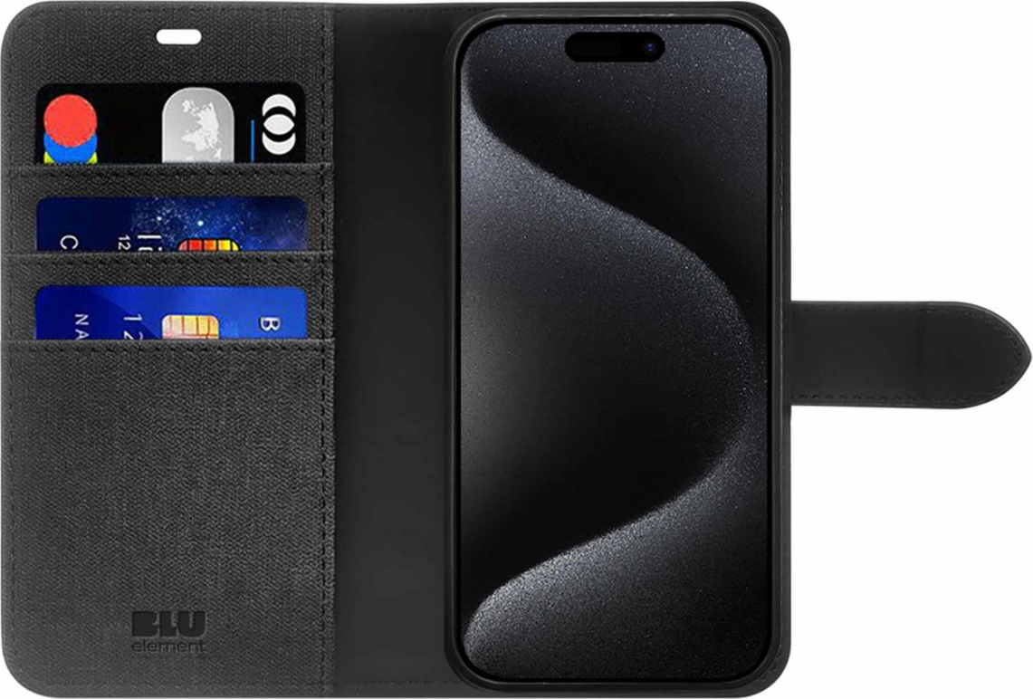 Blu Element - Coque Folio 2-en-1 noire pour iPhone 17 Pro Max