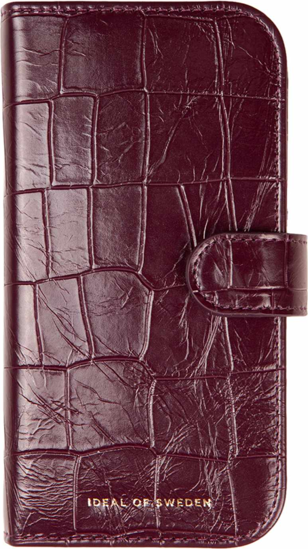 Ideal of Sweden - Étui MagSafe Magnet Wallet Fine Wine Croco pour iPhone 18 Pro/17 Pro