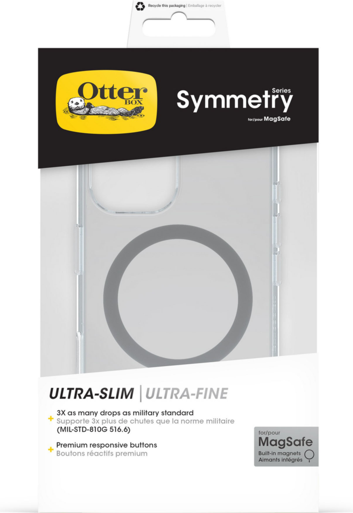 Designed for seamless interaction with Camera Control, the OtterBox Symmetry Clear Series with MagSafe offers reliable protection in an ultra-slim profile.