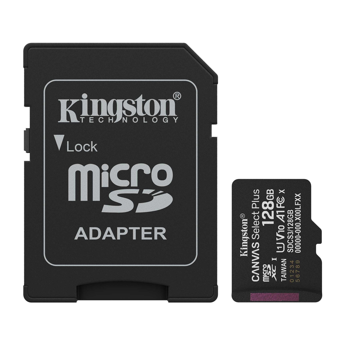 <p>Kingston’s Canvas Select Plus 128GB microSD card offers reliable performance, compatible with Android devices and cameras, with speeds up to 150MB/s1 and A1 app performance.</p>