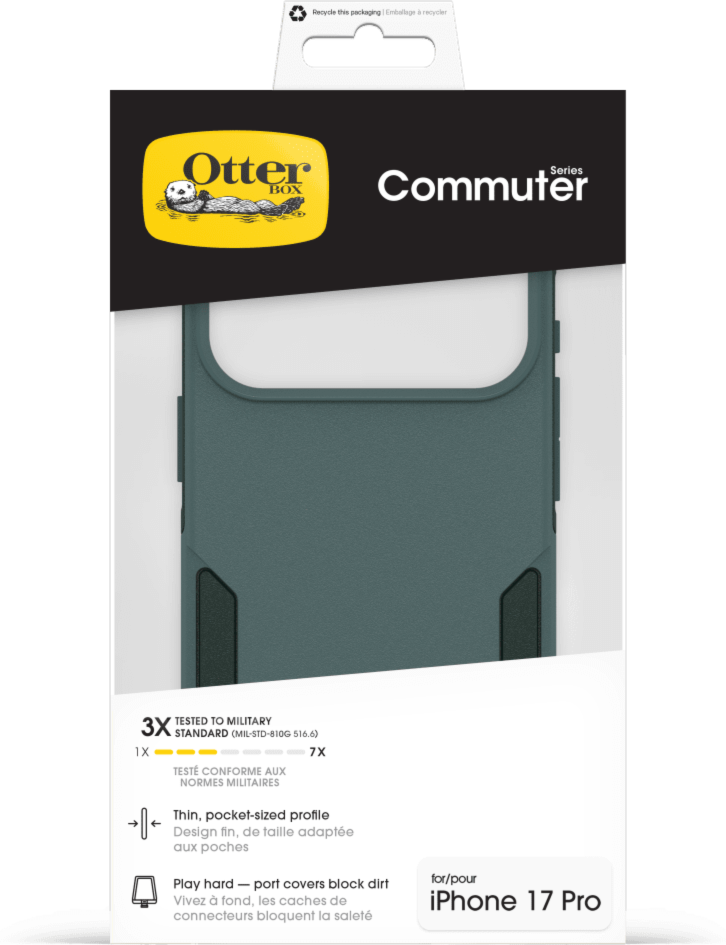 The OtterBox Commuter Series with MagSafe is a rugged, pocket-friendly case offering 3X military standard drop protection and features built-in magnets for MagSafe accessories.