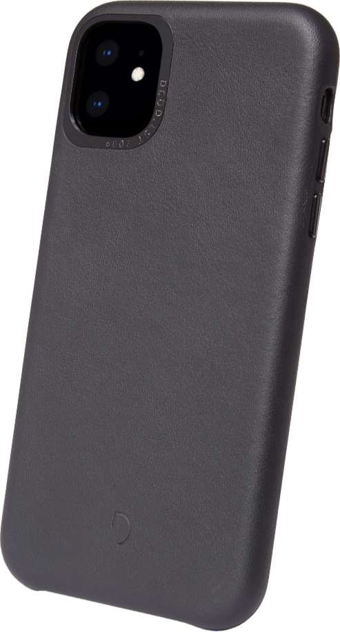 iPhone 11 Pro Max Leather Backcover Full Grain Leather Case - Black