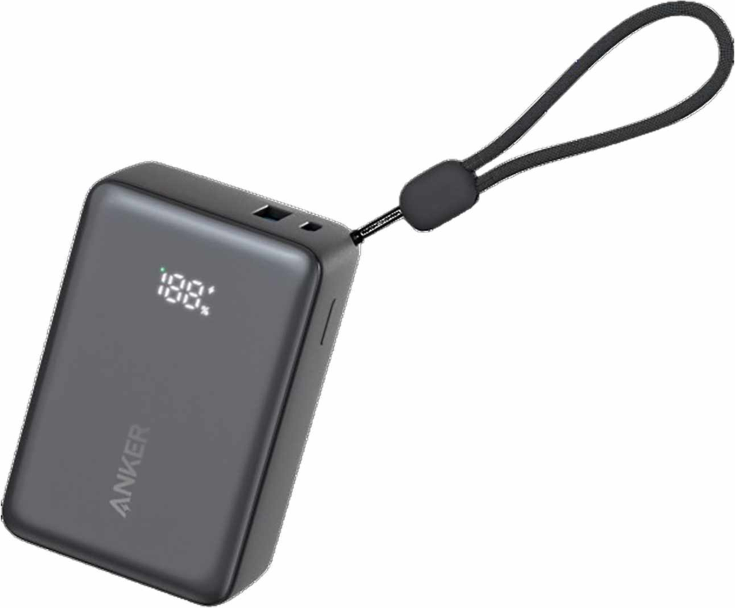 Anker - 5000mAh 22.5W Compact Portable Battery Black