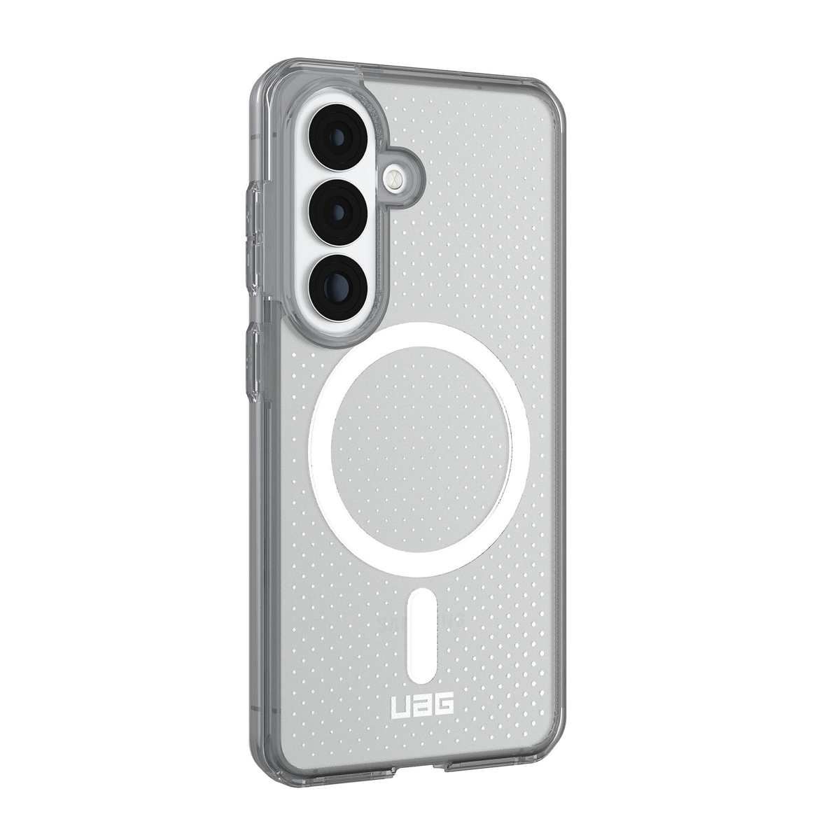 The UAG Dot case keeps devices protected without sacrificing style, featuring soft-touch silicone, a micro-perforated design, and a built-in magnet for magnetic accessories.