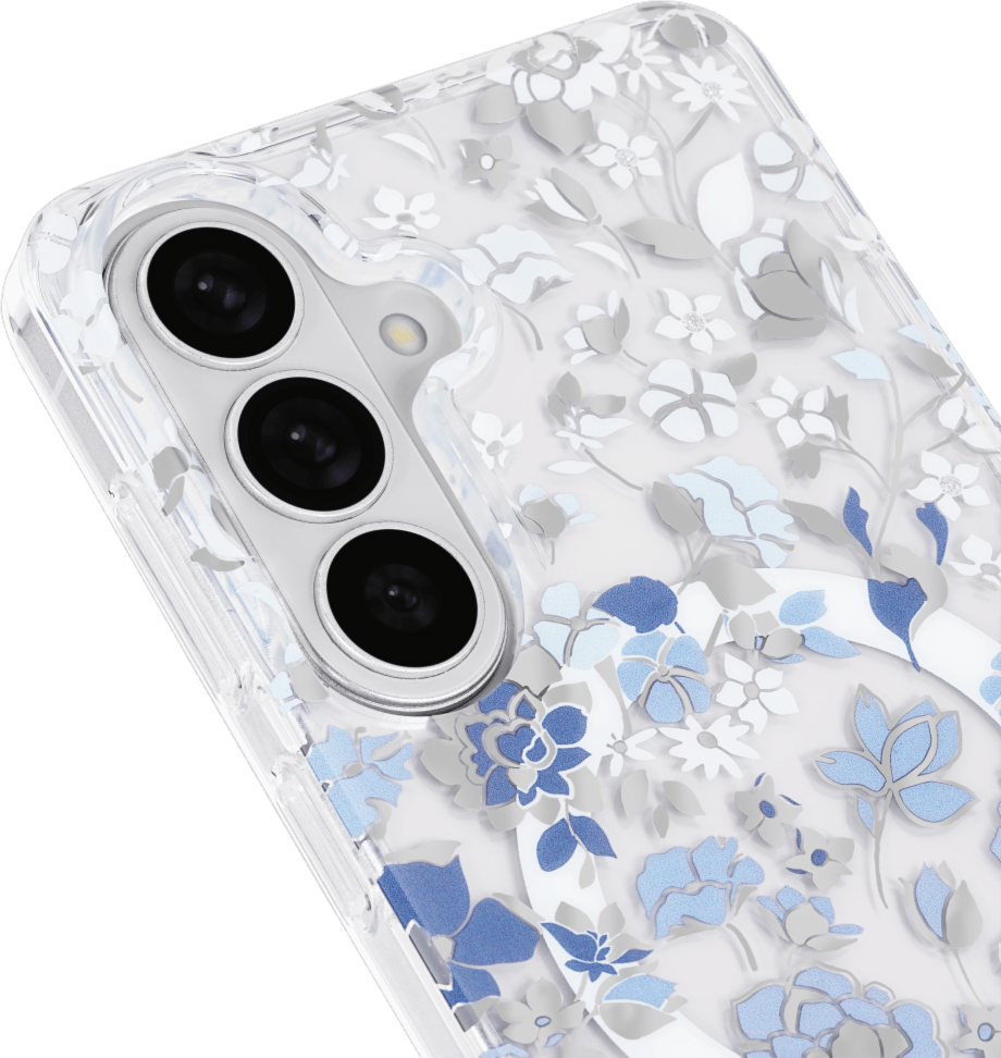 Kate Spade - Étui protecteur avec aimants Bleu Flowerbed pour Samsung Galaxy S26