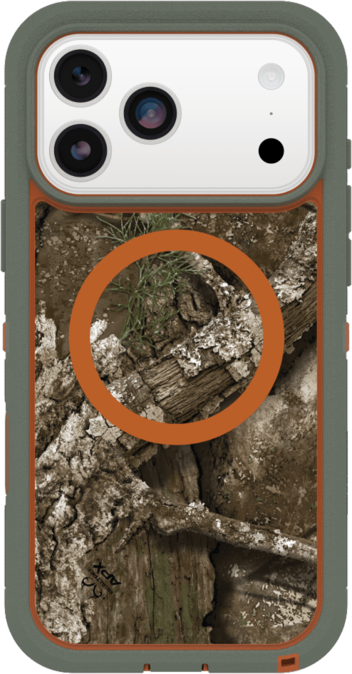 OtterBox - Étui Defender Pro XT Clear MagSafe avec contrôle de l’appareil photo Realtree Apx (vert) pour iPhone 17 Pro Max