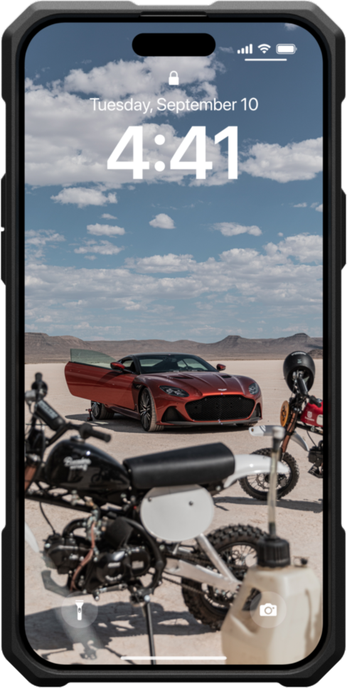 Étui Monarch Pro compatible avec MagSafe de UAG - iPhone 15 Plus/14 Plus, noir (Carbon Fiber)