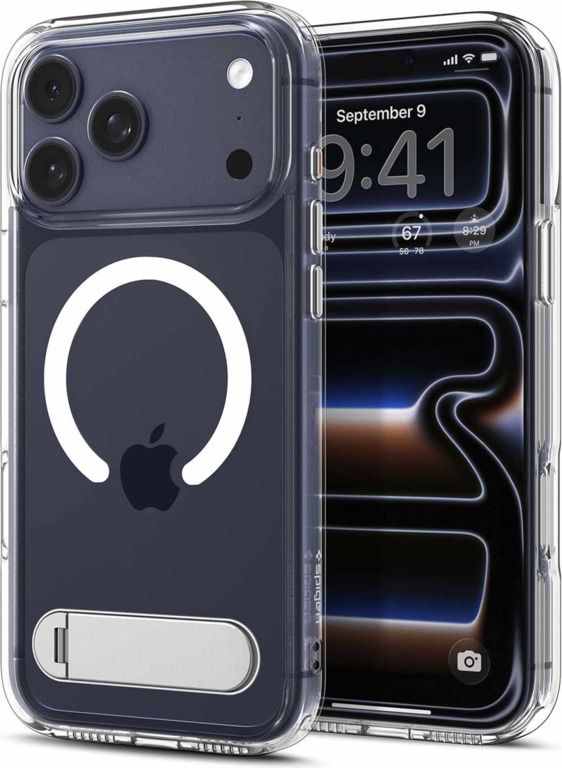 The Spigen Slim Armor Essential S MagFit case pairs a clear, minimalist design with Air Cushion drop protection, a 360° rotating kickstand for hands-free viewing, and built-in magnets for seamless accessory compatibility.