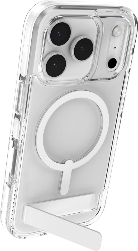 ZAGG - Santa Cruz Snap MagSafe Case with Kickstand for Apple iPhone 17 Pro - White
