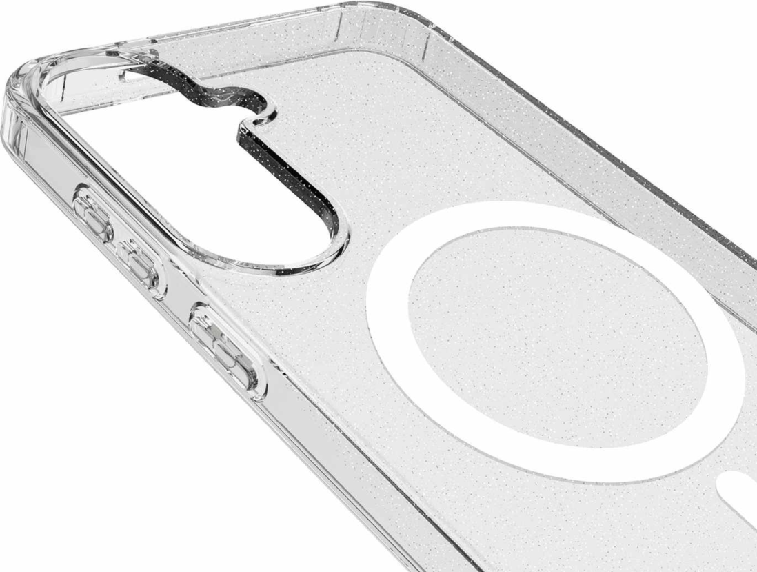 Blu Element - Dropzone Rugged Glitter Case w/Magnets Clear for Samsung Galaxy S26 FE/Galaxy S25 FE clear