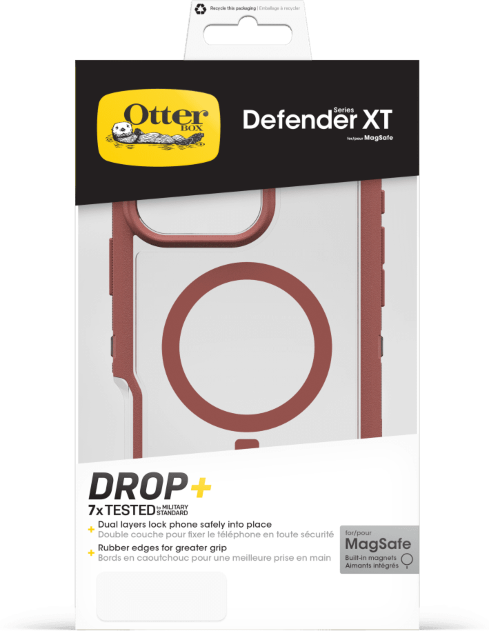 Get sleek, legendary phone protection with the OtterBox Defender Series Pro XT with MagSafe, a rugged dual-layer design that guards devices against drops, dirt, scrapes, and bumps.