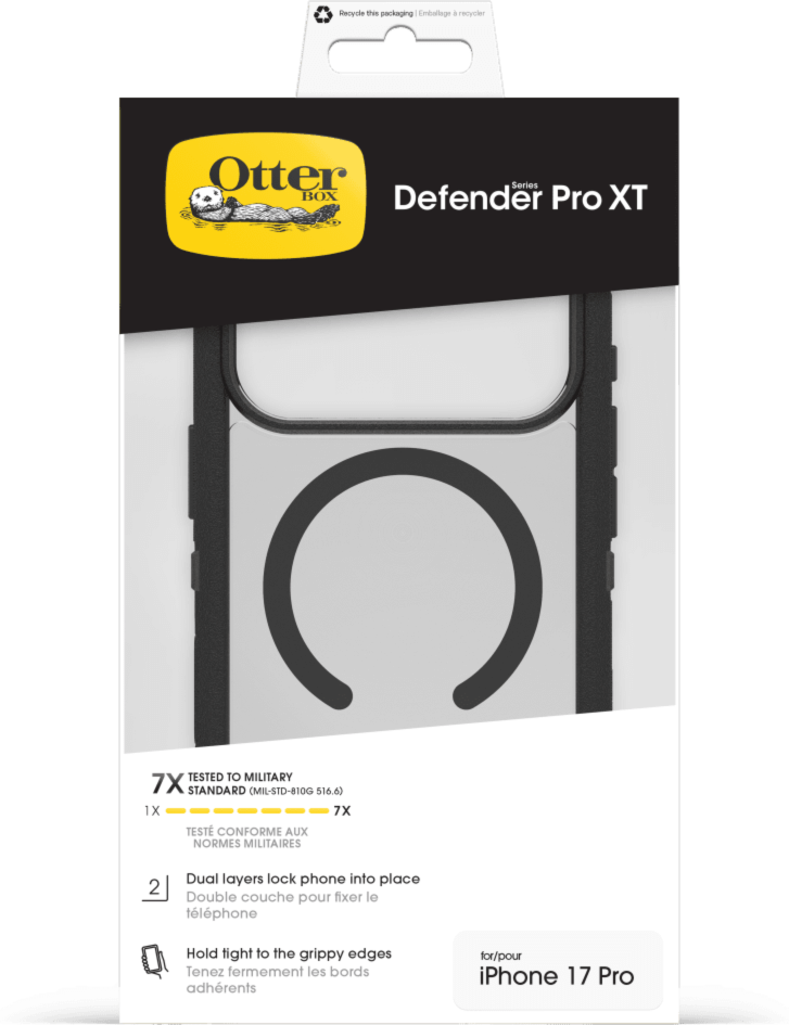 Get sleek, legendary phone protection with the OtterBox Defender Series Pro XT with MagSafe, a rugged dual-layer design that guards devices against drops, dirt, scrapes, and bumps.