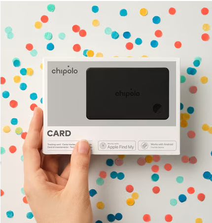 Chipolo - CARD Tracking Tag (Works with Android's Find Hub Device or Apple Find My) - Charcoal