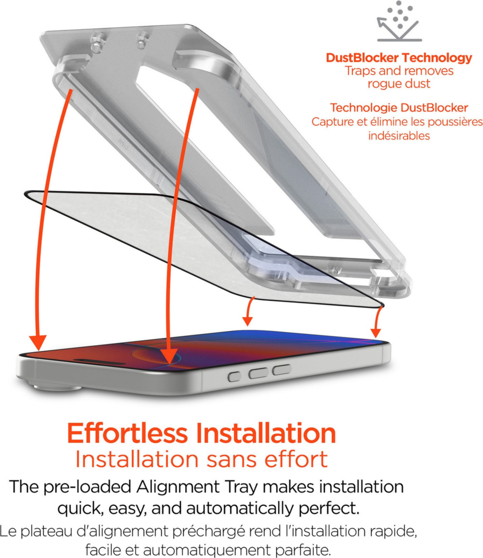 Samsung Galaxy S26+ HyperGear Edge-to-Edge Glass Screen Protector w/Dust-Free Install Tray clear