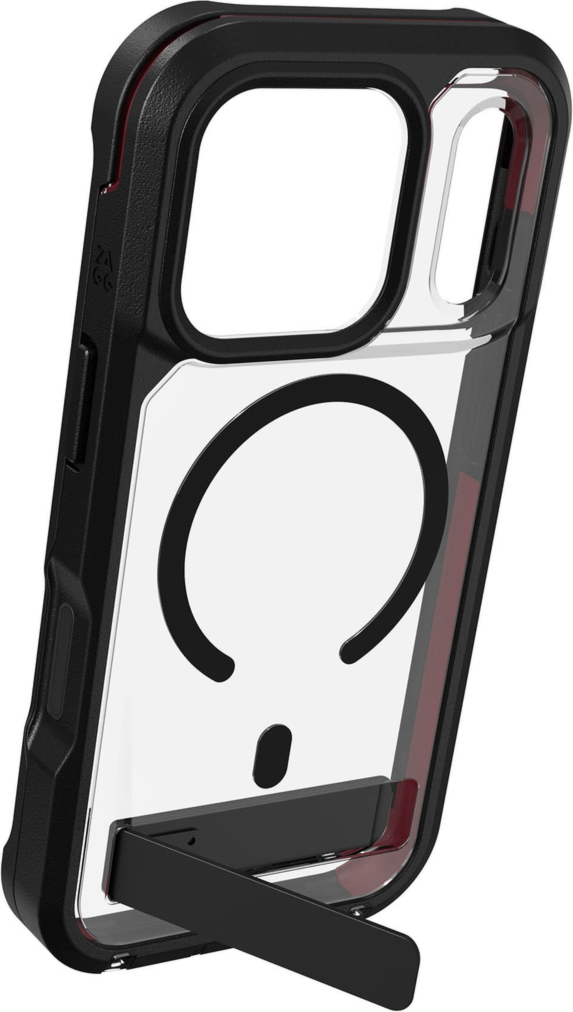 Protecting devices from drops up to 22 feet, the ZAGG Rainier case offers extreme protection with a kickstand and magnetic ring compatible with MagSafe and magnetic accessories.