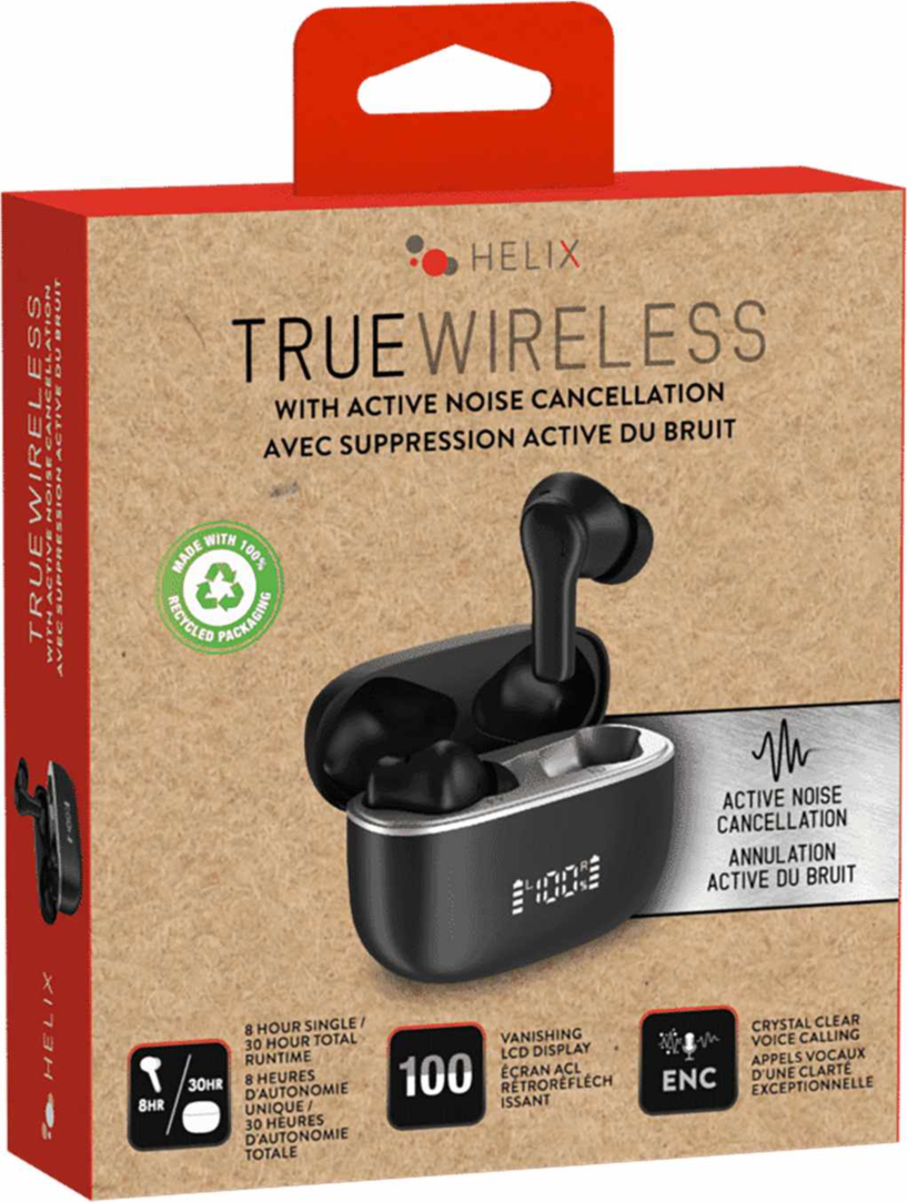 Helix/Retrak - True Wireless Earbuds Noise Canceling Black