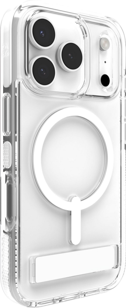 ZAGG - Santa Cruz Snap MagSafe Case with Kickstand for Apple iPhone 17 Pro - White