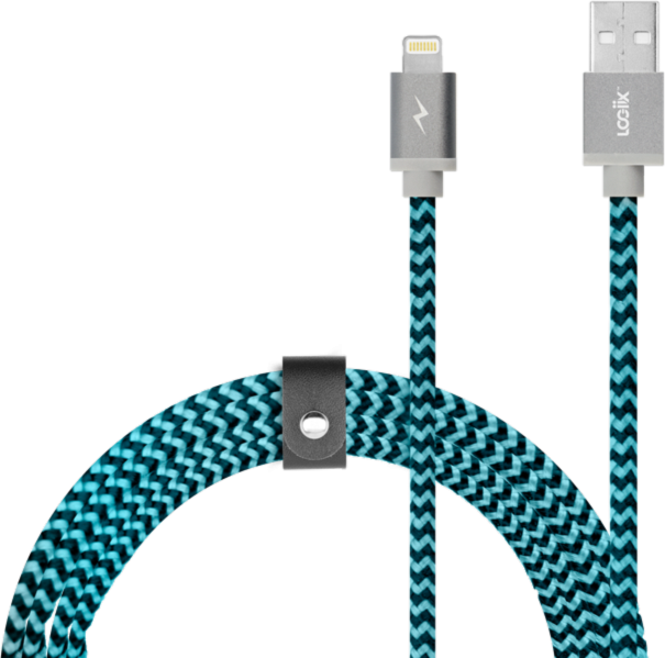 Piston Connect Braid 1.5M USB-A to Lightning - Blue/Black