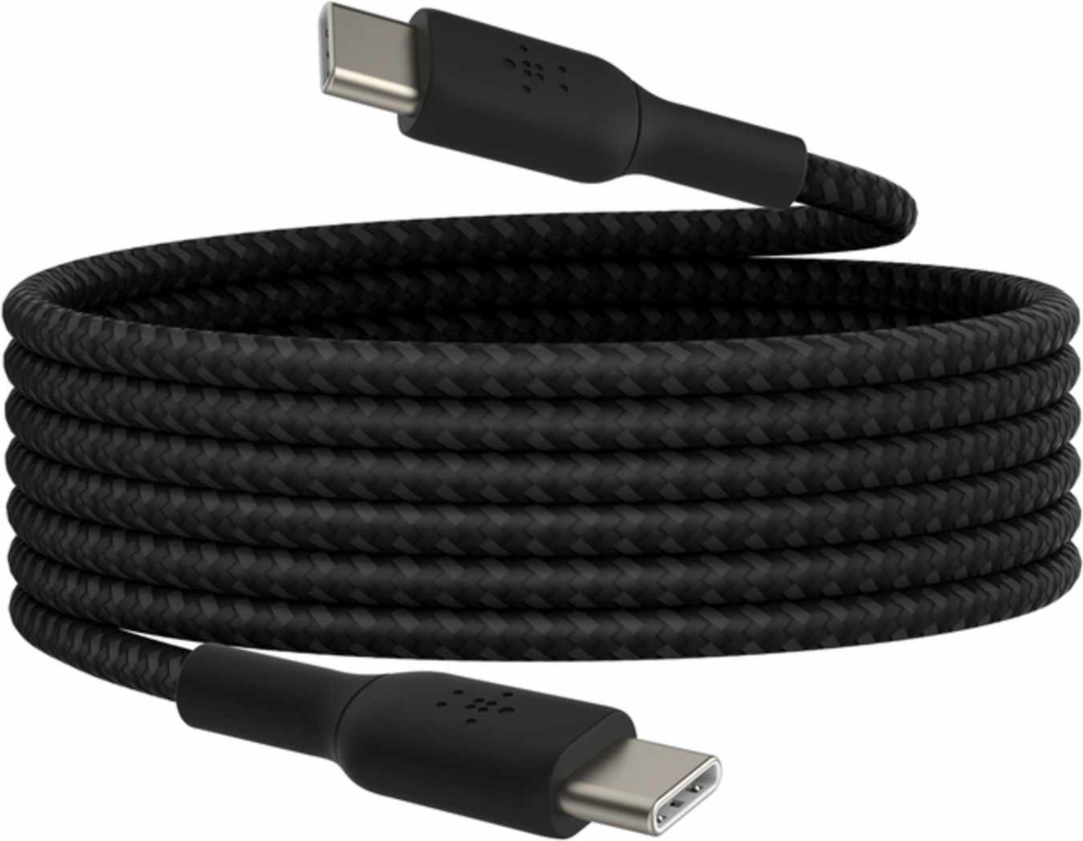 Braided USB-C to USB-C Cable 4ft - Black