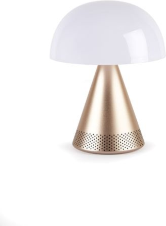 Lexon MINA L AUDIO Large portable LED lamp & 5W Bluetooth Speaker - Gold