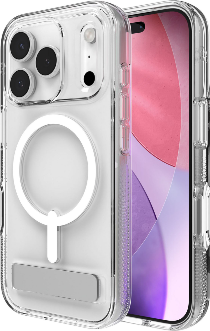 ZAGG - Crystal Palace Snap Case with Kickstand for Apple iPhone 17 Pro - Clear