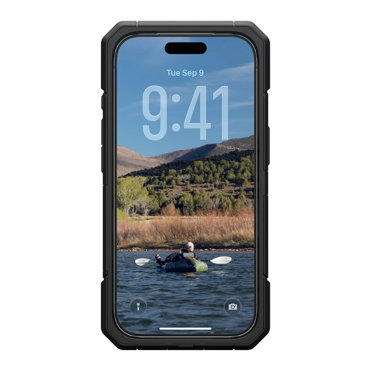 The UAG Trooper case offers 30ft drop protection, a 2-piece design, and a port cover to shield against the elements. Features a traction grip and a built-in magnet module.