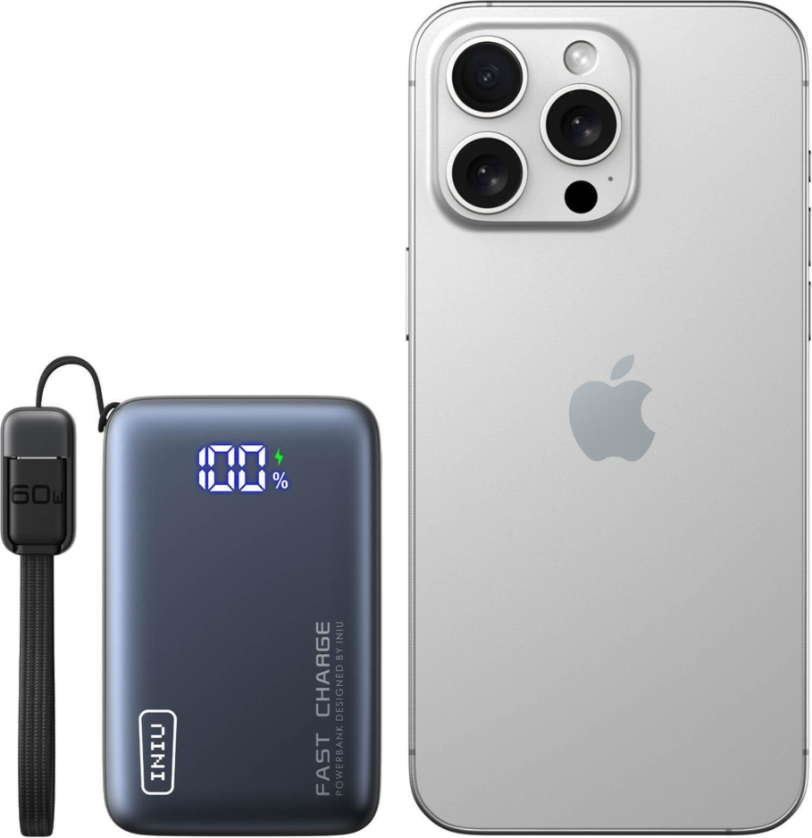 INIU POCKET PRO banque d’alimentation 10 000 mAh 45 W - NOIR