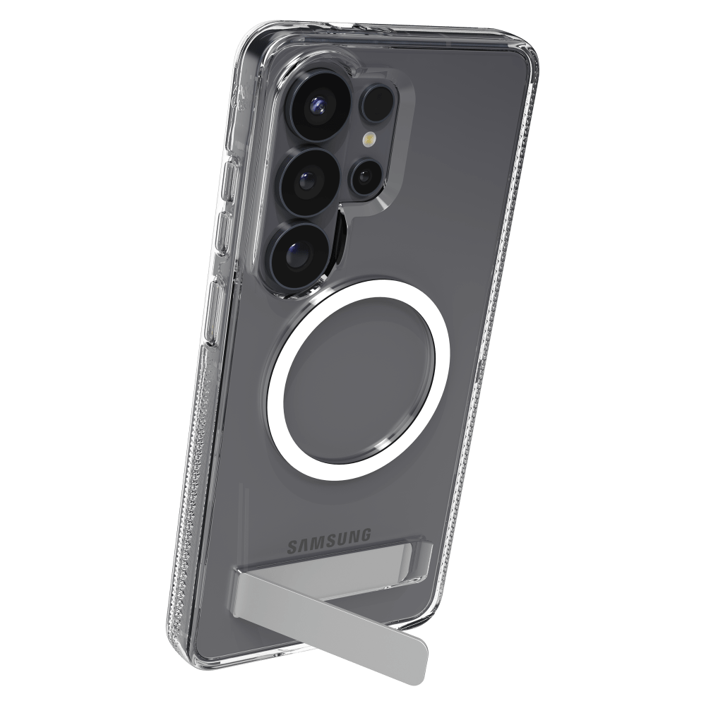 ZAGG - Coque Snap Case avec support intégré pour Samsung Galaxy S26 Ultra - Transparente